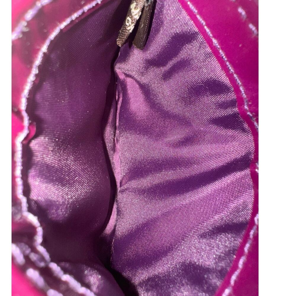 Coach Burgundy Patent Leather Card Case - Picture 7 of 8